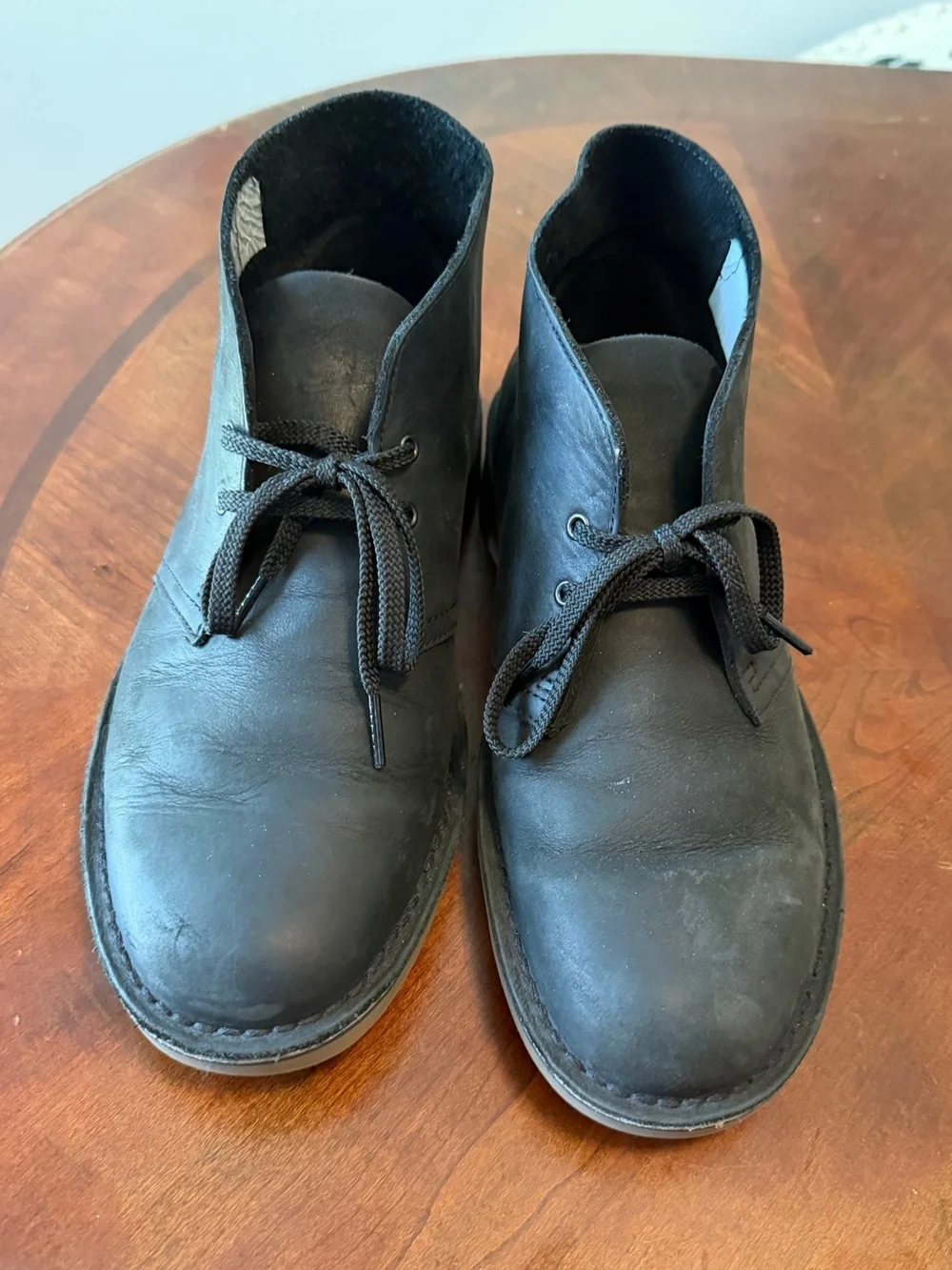 Clarks Bushacre ll Chukka Boot Black Leather Lace up Ankle Boots Men’s Size 9.5